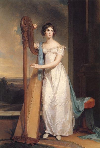 Thomas Sully Lady with a Harp:Eliza Ridgely France oil painting art